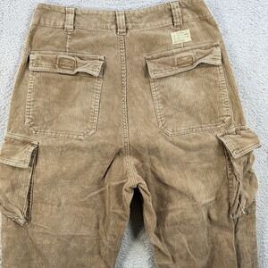 American Eagle Pants Men 29x30 Khaki Tan Corduroy Cargos Utility Workwear Casual